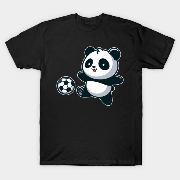 pandas as soccer player T-Shirt by fikriamrullah